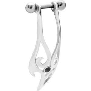   White Gold TRIBAL Cartilage Earring   RIGHT EAR FreshTrends Jewelry