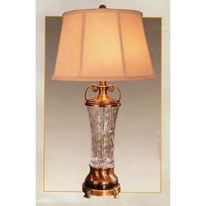  Etched Crystal Vase Shaped Table Lamp: Home Improvement