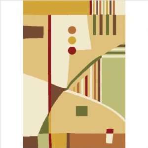  Pellagio Ivory / Gold Visions Contemporary Rug Size: 5 
