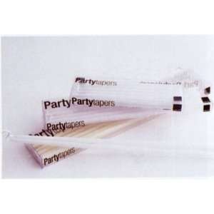  White Party Taper Candles Box of 12