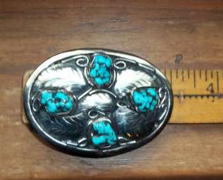 WOMENS 43g 720 AZTEC SILVER WITH TURQUOISE BELT BUCKLE VGC!  