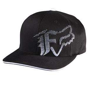    Fox Racing DC Check Fitted Hat   L/XL/Black/White Automotive