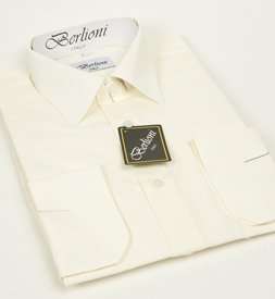  Elegant Mens Button Down Off white Dress Shirt: Clothing