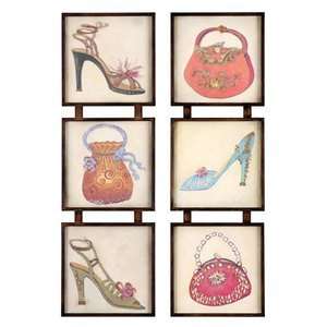   Night Out Whimsical Purse and Shoe Wall Art Set of 2