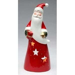  Whimsical Christmas Santa Tea Light Figure bearing Gift, 8 