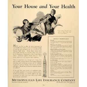   Life Insurance Home Health Inspect   Original Print Ad