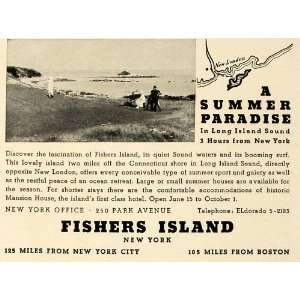  1935 Ad Fisher Long Island Beach Bay Resort Hotel Coast 