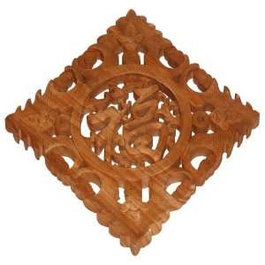   16 Camphor Wood Symbol of Happiness Wall Hanging: Home & Kitchen