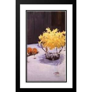   Framed and Double Matted Still Life with Daffodils