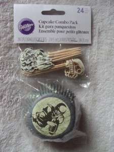 Wilton Vintage Football Cupcakes Liners Baking Cups & Toppers New 