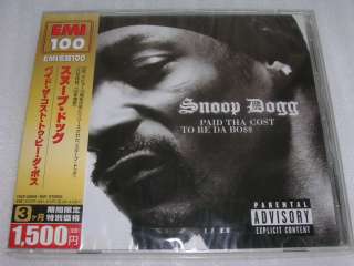 SNOOP DOGG paid tha cost to be da boss JAPAN CD SEALED  