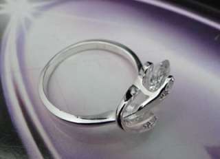 925 Sterling Silver Flower Fashion Finger Ring JR57  