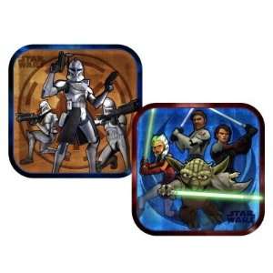  Star Wars: The Clone Wars 9 Square Dinner Plates Asst. (8 
