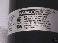 Fasco 073388002 1000/800/700 RPM 1/60 HP Electric Motor  