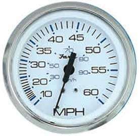 Faria Marine Speedometer 60 MPH 4 Chesapeake White Stainless Steel 
