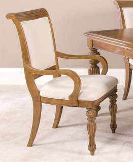 Honey Oak/White Biedermeier Dining Arm Chairs (2)  