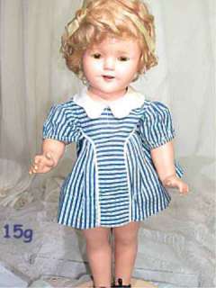 EARLY IDEAL COMPOSITION BODY SHIRLEY TEMPLE DOLL 18 INCH 1930s  