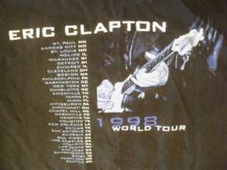 VTG Eric Clapton 1998 Concert T Shirt XL  