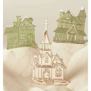  Club Pack of 24 Celebration Church and House Wooden 