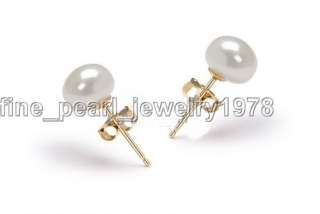 Wonderful 6 7MM AAA white freshwater pearl set 14K  