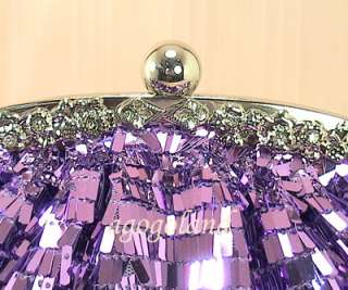 Shiny Cute Purple Sequins Handbag Purse Clutch C7101P  