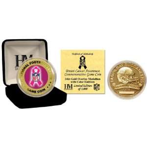  Buccaneers 24KT Breast Cancer Awareness Game Coin: Sports & Outdoors