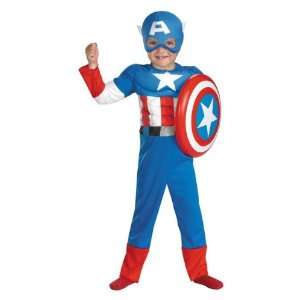  Captain America Muscle Costume   Toddler Costume: Toys 