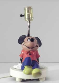   DISNEY MICKEY MOUSE DESK LAMP WITH NIGHT LITE MADE IN HONG KONG  