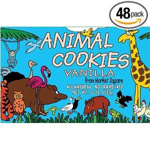 Jungle Animal Cookies, Vanilla, 2 Ounce: Grocery & Gourmet Food