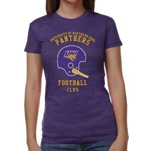 Northern Iowa Panthers Ladies Club Juniors Tri Blend T Shirt   Purple 