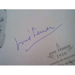   Print 1962 Signed Autograph Cyrano De Bergerac