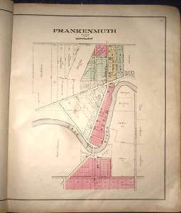 FRANKENMUTH, SAGINAW COUNTY, MICHIGAN PLAT MAP !896  