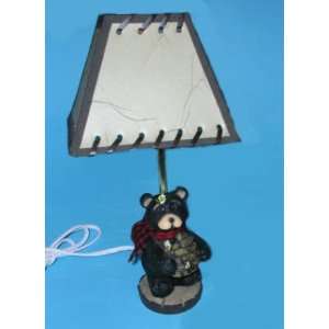  Black Bear Lodge Nightlight Lite Lamp Cabin Home Decor 