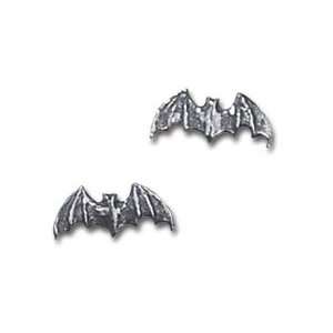  Bat Studs Earrings by Alchemy Gothic, England: Jewelry