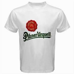 Pilsner Urquell Beer Logo New White T Shirt Size  S 