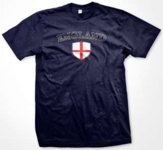 England Country Flag Shield Mens T Shirt English Pride  