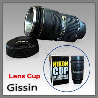 Zoomable! Nikon Camera AF S 24 70mm Thermos Lens cup Coffee Mug 1:1 