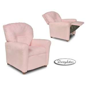  Minky Dot Contemporary Child Recliner   Cotton Candy Baby
