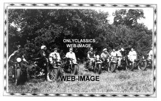 1940 HARLEY DAVIDSON INDIAN MOTORCYCLE CLUB GROUP PHOTO  