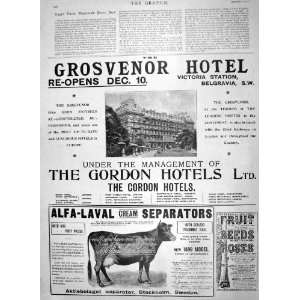   1900 GROSVENOR HOTEL BELGRAVIA ALFA LAVAL SEPARATORS