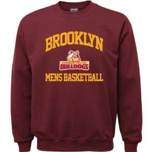 Brooklyn College Bulldogs Maroon Youth Mens Basketball Arch Crewneck 