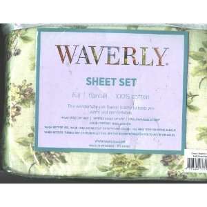  Waverly Flannel Twin Sheet Set Sweet Sentiments with Gold 