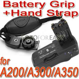 Battery Grip fr Sony A200 A300 A350 VG B30AM Hand strap  