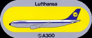 AIRBUS A300 LUFTHANSA AIRLINE STICKER ~EXTREMELY RARE~  