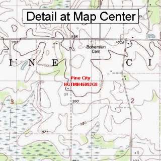   Topographic Quadrangle Map   Pine City, Minnesota (Folded/Waterproof