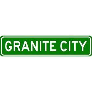   GRANITE CITY City Limit Sign   High Quality Aluminum: Sports