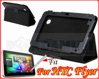 Leather Case Folio Pouch Cover With Stand For HTC Flyer 7 Tablet