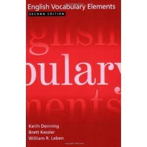   English Vocabulary Elements [Paperback] the late Keith Denning Books