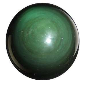   17 Green Rainbow Alien Eye Stone White Moon Crystal Energy Sphere 2.6