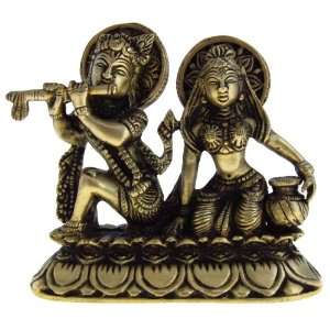  Handcrafted Crafts Hindu God Brass Statue Krishna and 